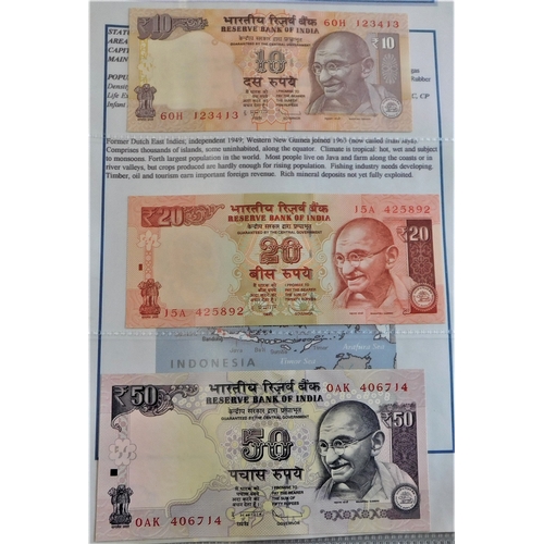 740 - India 1937-2006-Useful range up to 500 Rupees VF to EF, P18 to P99 (33)