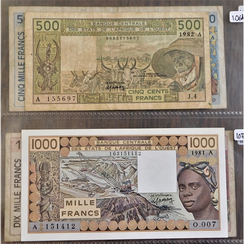 745 - West African State Ivory Coast-Scarce range with 1000 Francs (2)-(1959+1961) 500F (1952) 1000(1981A)... 