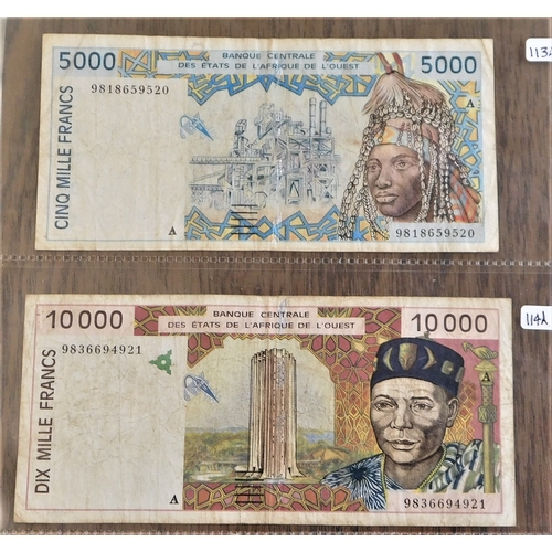 745 - West African State Ivory Coast-Scarce range with 1000 Francs (2)-(1959+1961) 500F (1952) 1000(1981A)... 