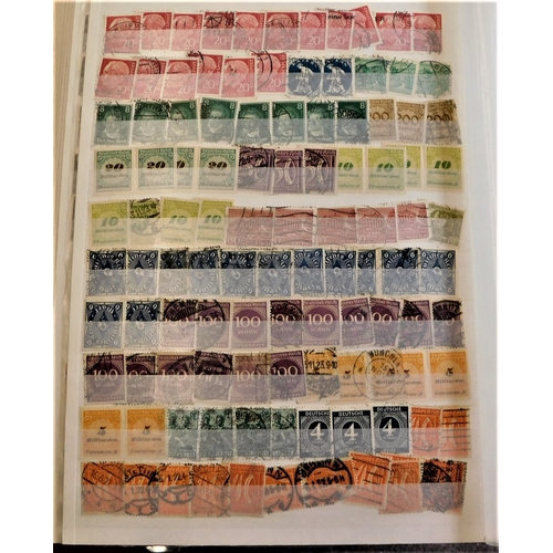 14 - Germany 1920-64 - (1000+) Range very full stock book int and used  with duplication mainly inflation... 