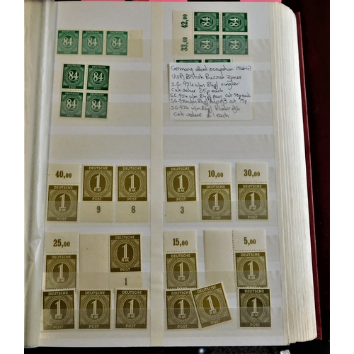 18 - Germany 1946-48-Allied Occupation Allied Zones GB,USA,USSR-u/m single, pairs, strips and blocks some... 