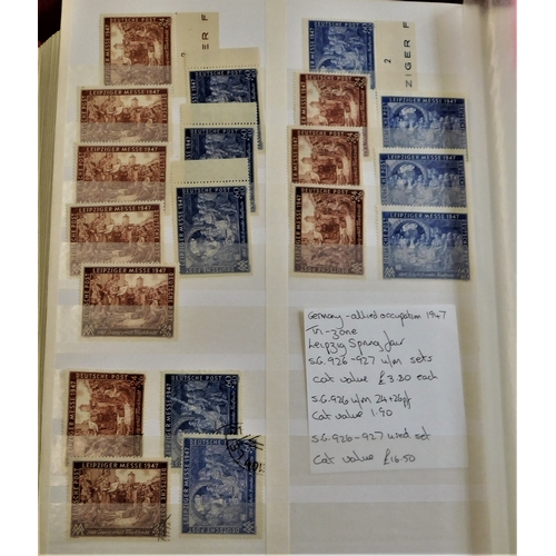 18 - Germany 1946-48-Allied Occupation Allied Zones GB,USA,USSR-u/m single, pairs, strips and blocks some... 