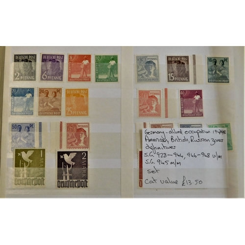 18 - Germany 1946-48-Allied Occupation Allied Zones GB,USA,USSR-u/m single, pairs, strips and blocks some... 