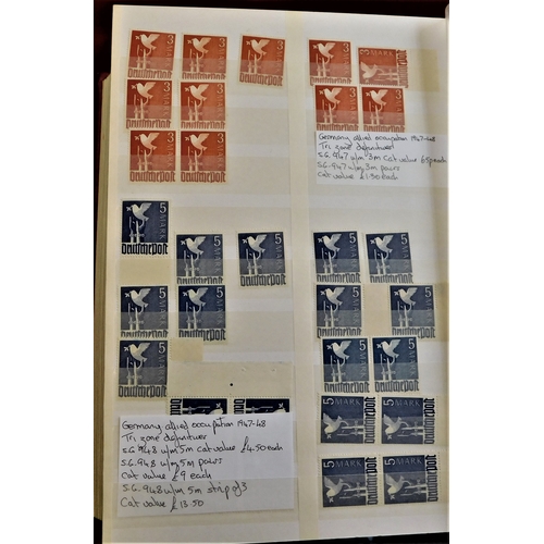 18 - Germany 1946-48-Allied Occupation Allied Zones GB,USA,USSR-u/m single, pairs, strips and blocks some... 