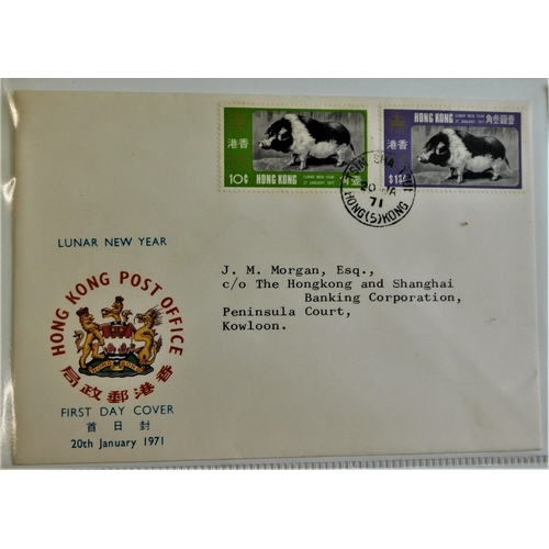 3 - Hong Kong 1962-1984 - Fine Collection of illustrated FDC's New Year sets etc. (50+) Good clean A/T