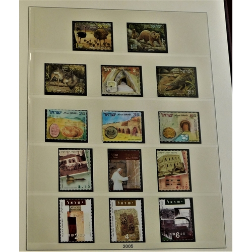 9 - Israel 1990-2005 - Lindner Hingeless album with mounts without tabs containing on u/m and used colle... 