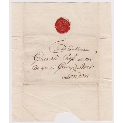 52 - Great Britain 1730 - Postal History-Wrapper and E.L. Dated 7th Aug 1730 Edinburg posted to His Excel... 