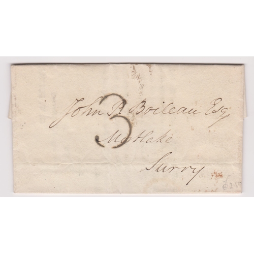 55 - Great Britain 1805 Postal History - E.L. Printed circular referring to an Auction dated May 30th 180... 