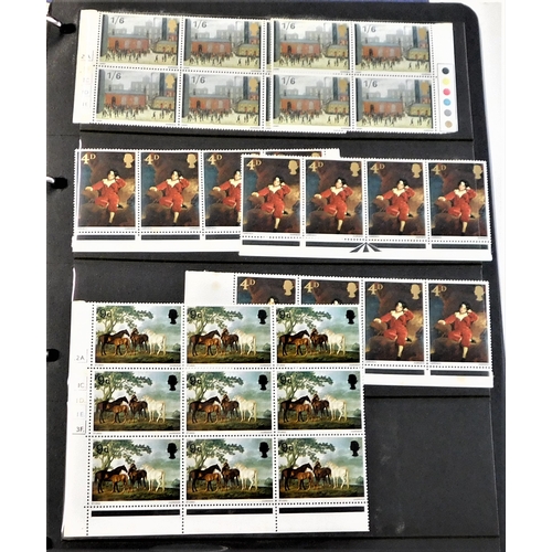 36 - Great Britain 1966-68-u/m commemoratives in stock pages, single blocks etc