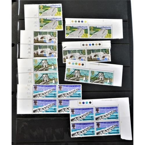 36 - Great Britain 1966-68-u/m commemoratives in stock pages, single blocks etc