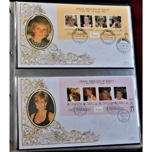 39 - British Commonwealth 1998 Diana, Princess of Wales Benham Tribute first Day Covers (18) in a special... 