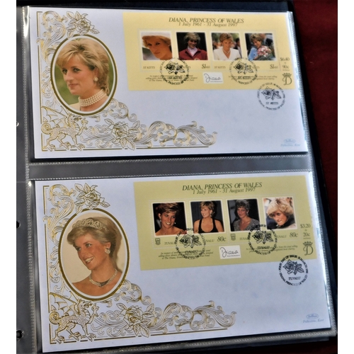 39 - British Commonwealth 1998 Diana, Princess of Wales Benham Tribute first Day Covers (18) in a special... 