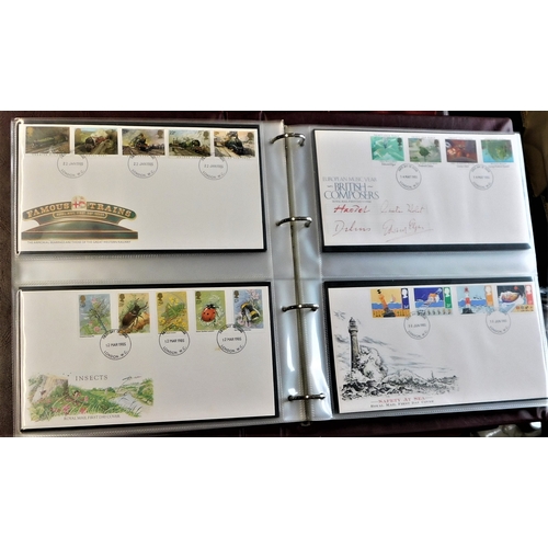 28 - Great Britain 1980-1898-FDCs  A Albums 170 approx. (2 of the albums are Royal Mint FDC albums)