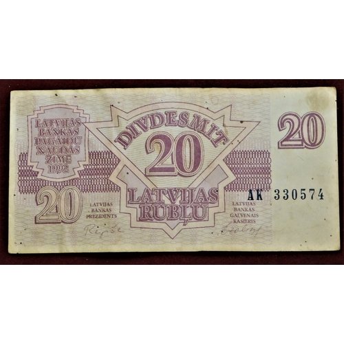 763 - Latvia 1992-I Rubles to 20 Rubles P35-39 UNC (5)