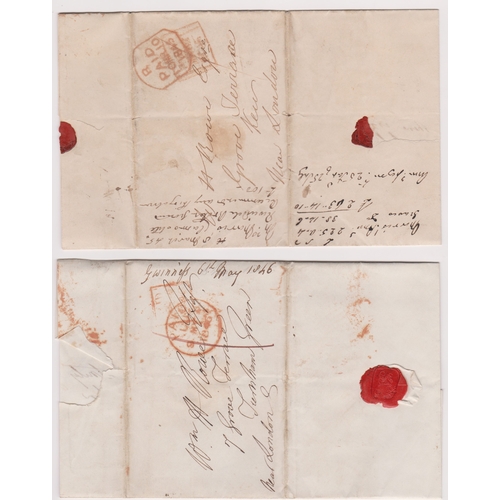 125 - Great Britain 1845-46 - Postal History, pair of E.L dated 8 March 1845 Dublin and 6 May 1846 Dublin ... 