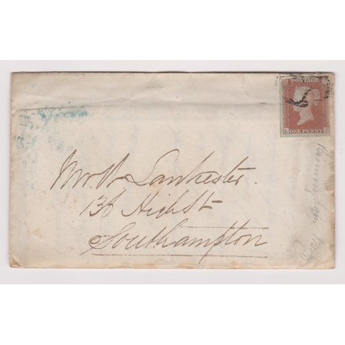 136 - Great Britain 1850 - Envelope with contents dated May 30th 1850-Birmingham posted to Southampton SG8... 