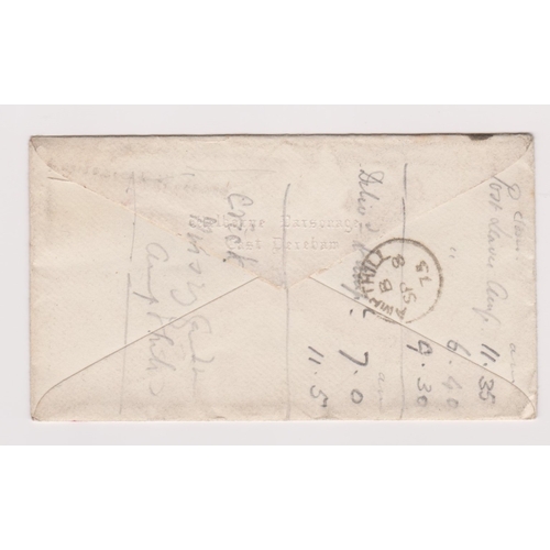 161 - Great Britain 1875 - Envelope posted to Ampthill SG44 1d red plate 159 cancelled Sept 7th 1875 with ... 