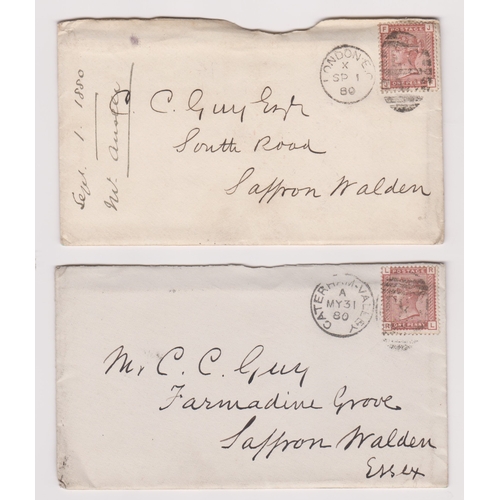 163 - Great Britain 1880-2 Envelopes with contents posted to Saffron Walden cancelled 31 May 80 with Cater... 