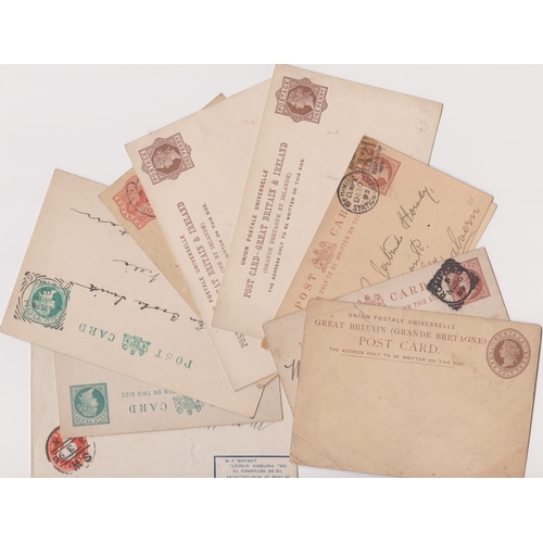 164 - Great Britain 1879-1901 - Queen Victoria prepaid postal stationery group of (10) used and unused ite... 