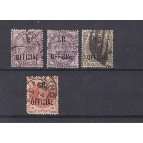 172 - Great Britain 1882-1901 - Queen Victoria Inland Revenue Opts, SG03 used 1dx2-SG4 used 6d plate 18-SG... 