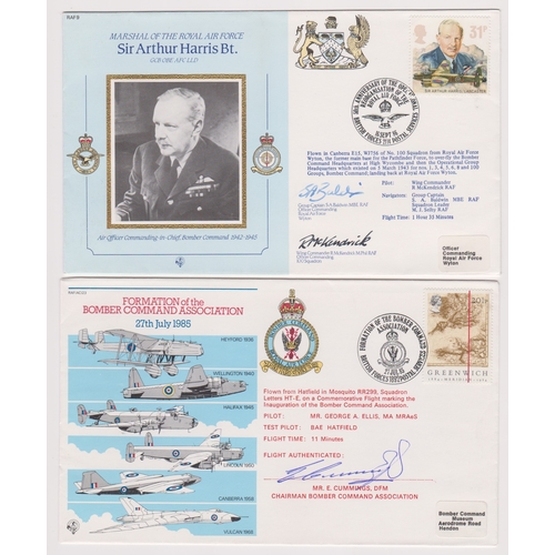 267 - Great Britain 1981-86-Group of (5) RAF Bomber Command-related covers all flown and signed