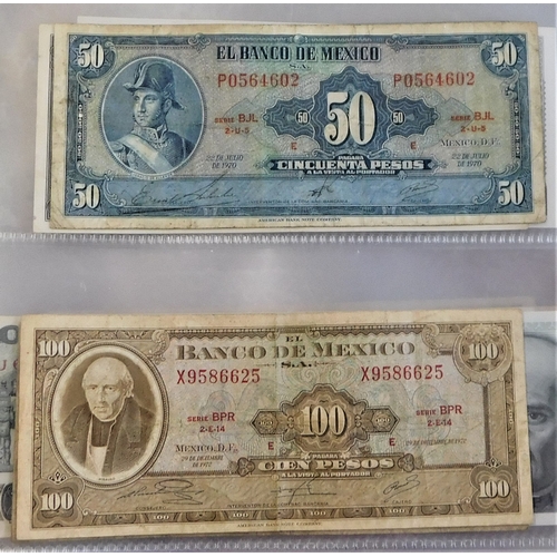 770 - Mexico 1925-2000-A collection of (31 notes) values to 10,000 pesos,VG to AUNC includes 150 pesos (P5... 