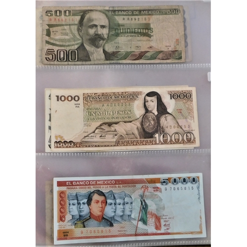 770 - Mexico 1925-2000-A collection of (31 notes) values to 10,000 pesos,VG to AUNC includes 150 pesos (P5... 