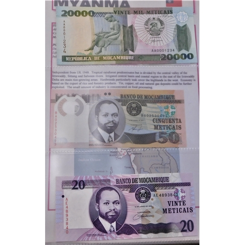 774 - Mozambique 1976-2006-Range of (15 notes) P139 AUNC 100,000 Meticais, AUNC-(15)