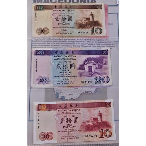 776 - Macao 1963-2002-Small range (8) includes P65-101a BUNC