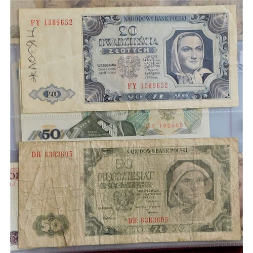 813 - Poland 1919-1994-(P23-P176) a collection of (39 notes) includes 1/22 50,000 maker, exile + exile occ... 