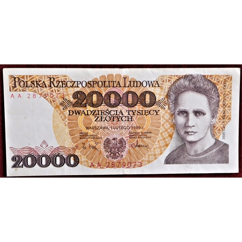 813 - Poland 1919-1994-(P23-P176) a collection of (39 notes) includes 1/22 50,000 maker, exile + exile occ... 