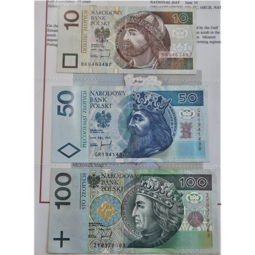 813 - Poland 1919-1994-(P23-P176) a collection of (39 notes) includes 1/22 50,000 maker, exile + exile occ... 