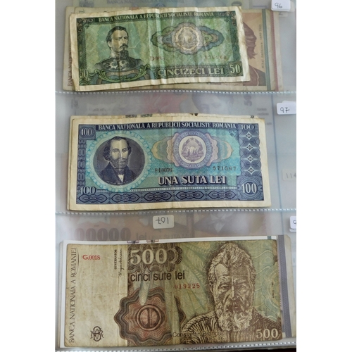 826 - Romania 1947-2005-A collection of 12 mostly circulated notes-good batch