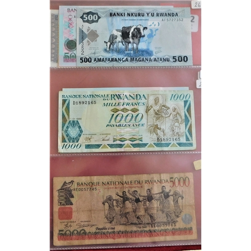 831 - Rwanda 1989-2004-Good range many AUNC P19-P31 (8)