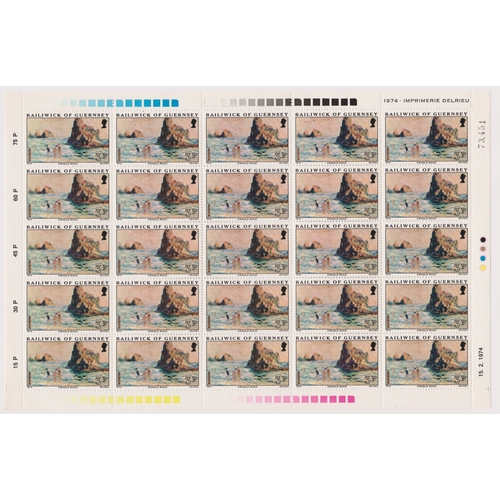 356 - Guernsey 1974-Renoir Paintings-SG118-121 u/m set in sheets of (25). Cat value £30