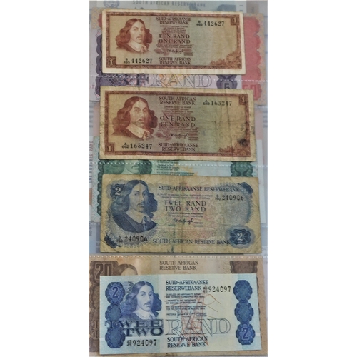 850 - South Africa 1930-10/- and 1936 £1,VG, and 1937 £5 (poor), 1964 values to 50 Rand 1994 to 200 Rand, ... 