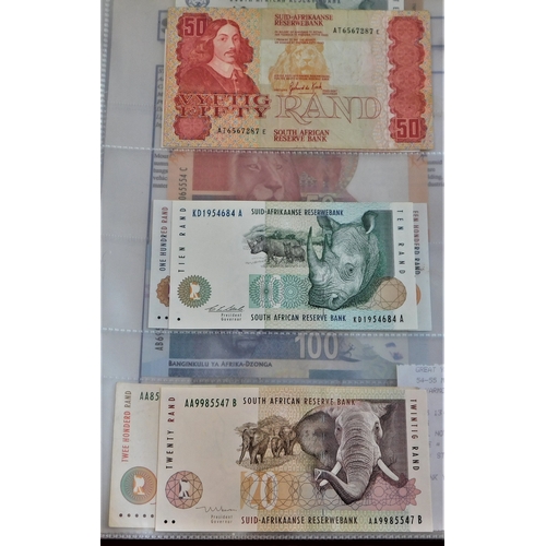 850 - South Africa 1930-10/- and 1936 £1,VG, and 1937 £5 (poor), 1964 values to 50 Rand 1994 to 200 Rand, ... 