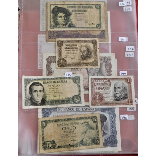 852 - Spain 1928-(P74,75+ P76) to 1992 (P164) range of early issues-unused condition P153 GVF,P158 AUNC, P... 