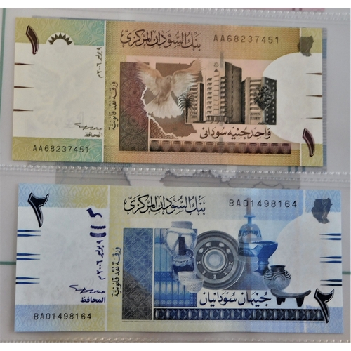 854 - Sudan 1970-2006-Collection of (25 notes) VF to AUNC also three notes of South Sudan