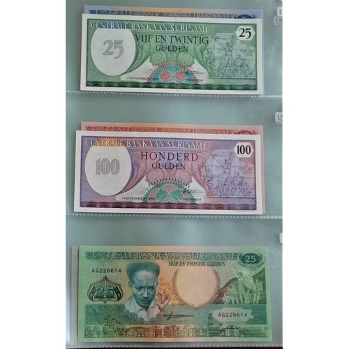 855 - Suriname 1963-2000-Collection of (23 notes) Vf to AUNC 2000's Birds AUNC to 5000 Gild (152)