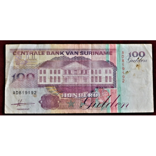 855 - Suriname 1963-2000-Collection of (23 notes) Vf to AUNC 2000's Birds AUNC to 5000 Gild (152)