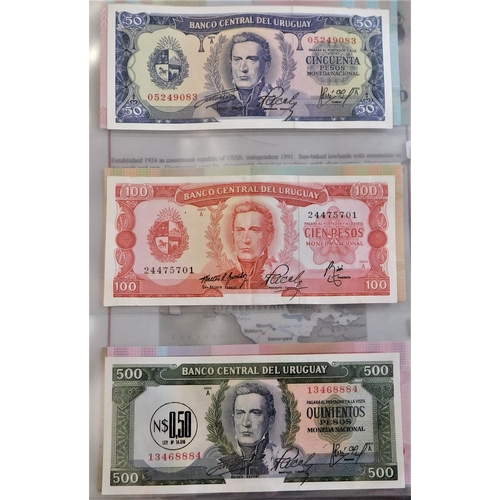 879 - Uruguay-Small collection-few early in mixed condition (5) modern many G/AUNC up to 2003 P83)(10)-(15... 