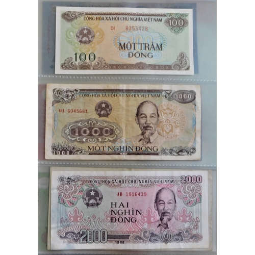 884 - Vietnam (Socialist Republic) 1976-2004-A collection of (20 notes) up to 100,000 Dong-many GVF AUNC (... 