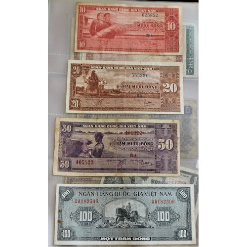 885 - Vietnam (South) 1955-1972-Good range includes 1956 20 dong P2,P7,P8 etc-mostly VF to AUNC (26)