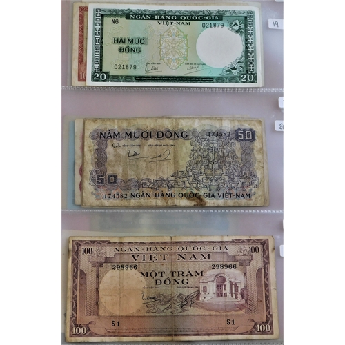 885 - Vietnam (South) 1955-1972-Good range includes 1956 20 dong P2,P7,P8 etc-mostly VF to AUNC (26)