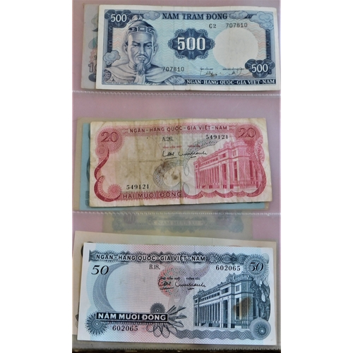 885 - Vietnam (South) 1955-1972-Good range includes 1956 20 dong P2,P7,P8 etc-mostly VF to AUNC (26)