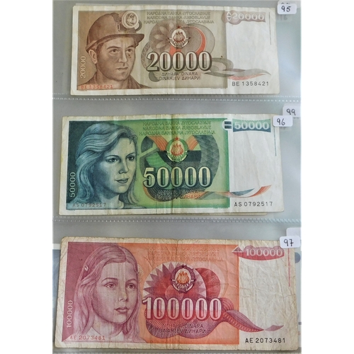 891 - Yugoslavia 1939-2001-Good collection many later AUNC (87) with 1963 5000 Dinara P76