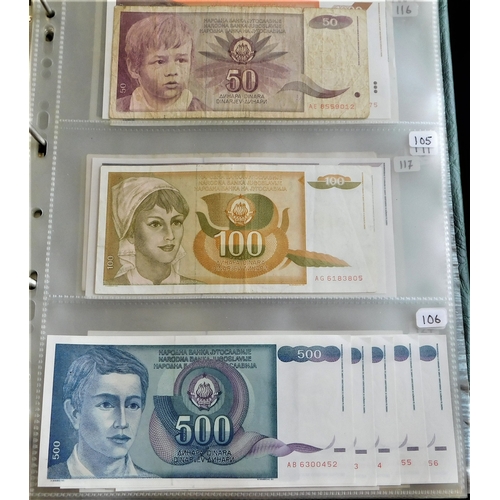 891 - Yugoslavia 1939-2001-Good collection many later AUNC (87) with 1963 5000 Dinara P76