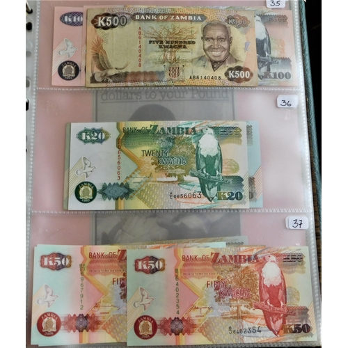 893 - Zambia 1964-2003-A collection of (32 notes) many AUNC