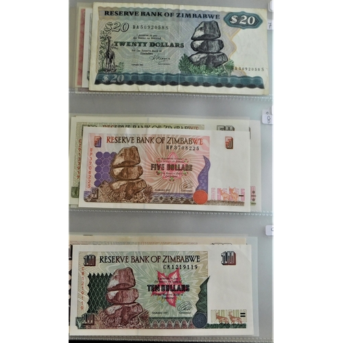 894 - Zimbabwe 1980-2009-A collection of (72 notes) mixed collection